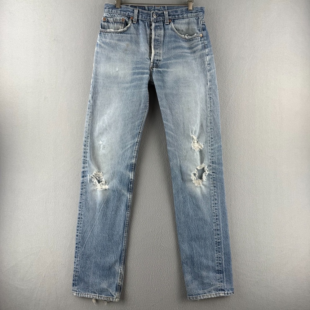 Vintage Levis Jeans Mens 33x40 (Fits 30x35) 501 XX Shrink To Fit 80s Made in USA